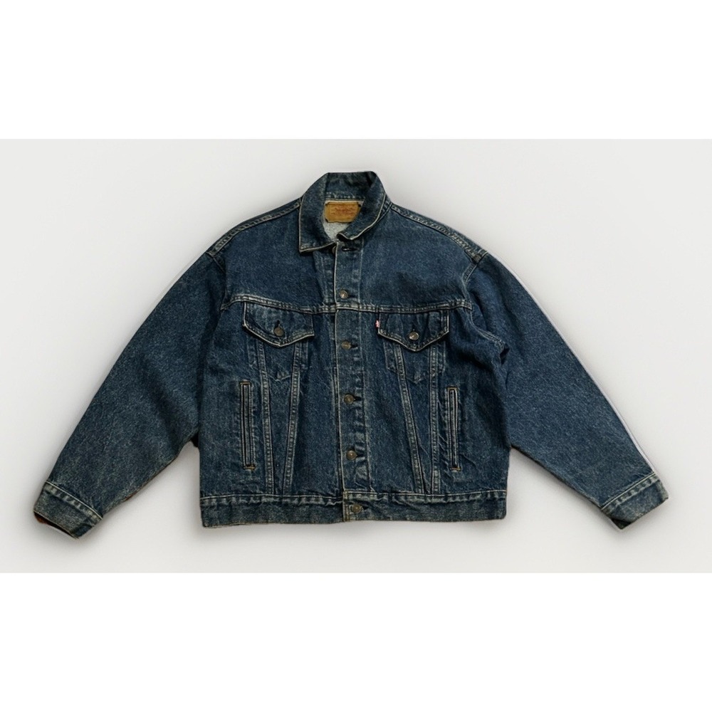 Vintage Levis Type 3 Small e Denim Trucker Jacket 70505-0218 Size M USA 70s
